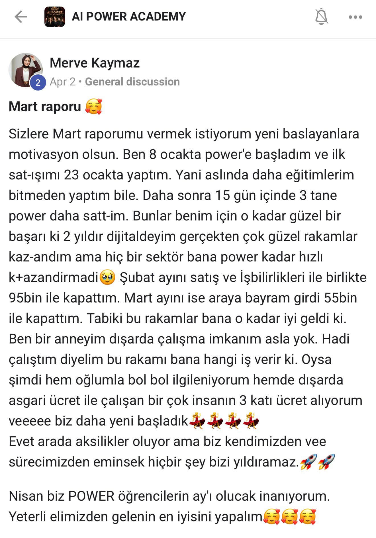 AI Power Academy danışan yorumu - Merve Kaymaz